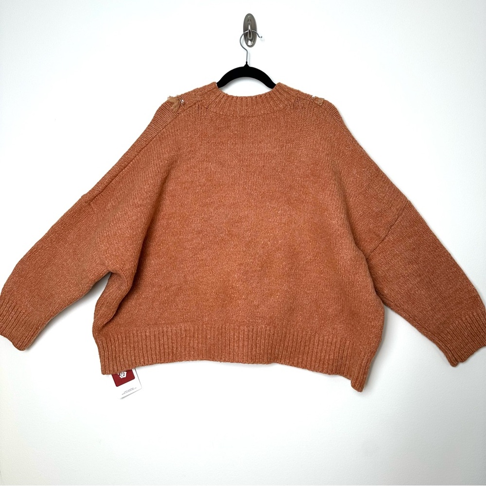 Coquette Girl Feminine Oversized Sweater Boxy Drop Shoulder Cozycore Cabincore - Picture 7 of 10